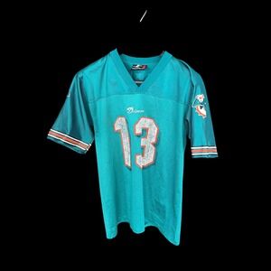 Vintage Miami Dolphins Dan Marino 13 Jersey Aqua Teal Youth L 14-16